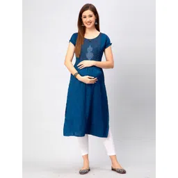 CEE-18 Ethnic Motifs Yoke Design Maternity Kurta-picture-29