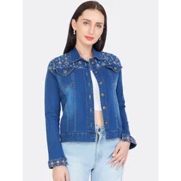 CEFALU Women Denim Jacket with Embroidered-picture-30