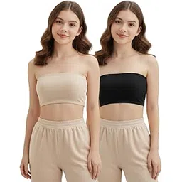 celary Girl Teenager Tube Bra for Girls||Soft Cotton Beginner Strapless Bra||Non-Wired & Padded Bandeau||Comfortable for School-picture-43