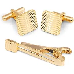 celebr8 Brass Cufflink & Tie Pin Set (Gold)-picture-53