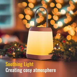 celeoris Portable Night Light Yellow, White, Multicolor Plastic Table Lantern image 5