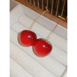 Celestique Gold-Plated Cherry Drop Earrings-picture-20