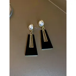 Celestique Gold-Plated Contemporary Drop Earrings-image-17