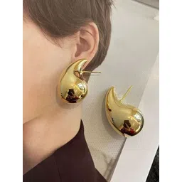 Celestique Gold-Plated Teardrop Shaped Studs-image-0