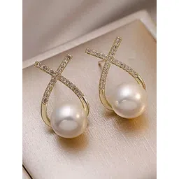 Celestique Pearls Studded Contemporary Studs-picture-40