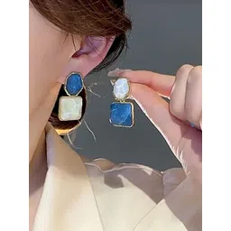 Celestria Artificial Stones Contemporary Korean Drop Earrings-picture-37