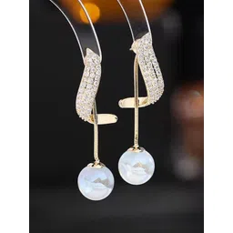 Celestria Contemporary Pearl Drop Earrings-picture-20