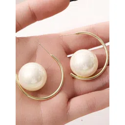 Celestria Korean Artificial Beaded Contemporary Drop Earrings-picture-17