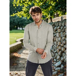 Celio Men Classic Opaque Striped Casual Shirt-picture-16