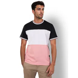 Celio Men Colourblocked Printed Round Neck Cotton T-Shirt-picture-25