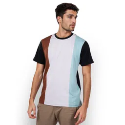Celio Men Colourblocked Printed Round Neck Cotton T-Shirt-picture-29