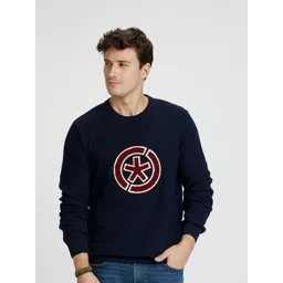 Celio Men Graphic Printed Round Neck Cotton Pullover Sweatshirt-picture-20