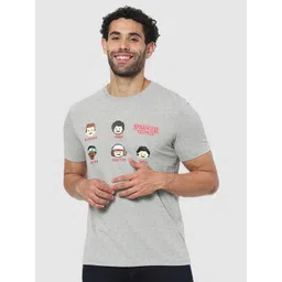 Celio Men Grey Stranger Things Printed Cotton T-shirt-picture-11