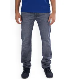 Celio Men Jean Slim Fit Clean Look Light Fade Whiskers and Chevrons Stretchable Jeans-picture-30