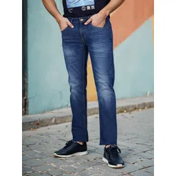 Celio Men Jean Slim Fit Low Distress Light Fade Jeans-picture-38