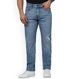 Celio Men Jean Slim Fit Mid Rise Mildly Distressed Heavy Fade Stretchable Jeans-picture-14