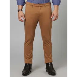Celio Men Mid Rise Plain Cotton Slim Fit Trousers-picture-18