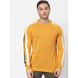 Celio Men Mustard Colourblocked-picture-20