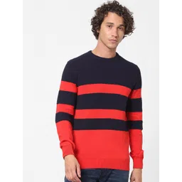 Celio Men Navy Blue Colourblocked-picture-23