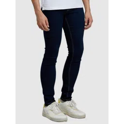 Celio Men Navy Blue Cotton Jean Skinny Fit Stretchable Jeans-picture-26