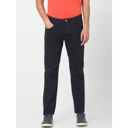 Celio Men Navy Blue Slim Fit Trousers-picture-22