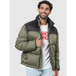 Celio Men Olive Green Puffer Jacket-picture-21