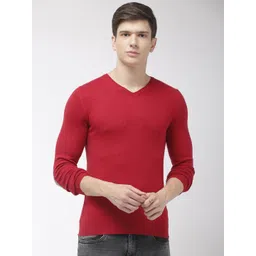 Celio Men Red Solid Pullover-picture-30