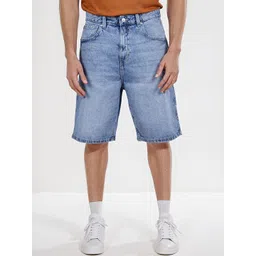 Celio Men Regular Fit Mid-Rise Cotton Shorts-picture-16