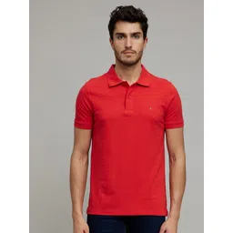 Celio Men Solid Polo Collar Cotton T-shirt-picture-13