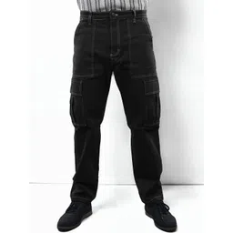 Celio Men Straight Fit Easy Wash Cargos Trousers-picture-42