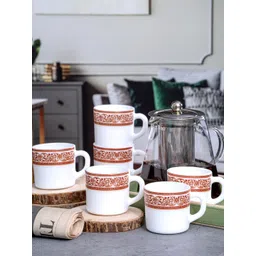 Cello 12 Pieces White Opalware Tea & Coffee Mug 100ml-picture-18