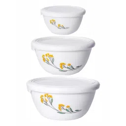 Cello Printed White Opalware 3 Pieces Bowls-picture-14