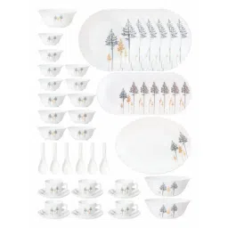 Cello Printed White Opalware 31 Pieces Dinner Set-picture-36