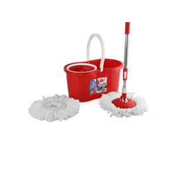 Cello Red & White Solid Plastic Bath Accessories Set-picture-42