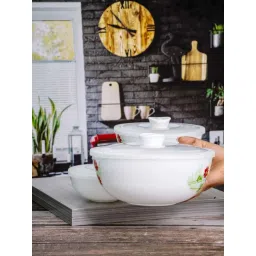 Cello White Opalware 3-Piece Mixing Bowl Set image 4