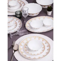 Cello White Opalware Dinner Set - Set of 33-picture-46