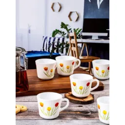 Cello White Opalware Printed Coffee Mug - Set of 6-picture-31
