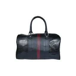 Celtic Black Animal Effect Leather Duffle Bag-picture-31