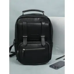 Celtic Black Leather Backpack-picture-15