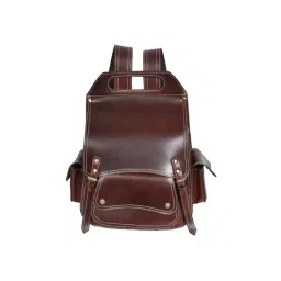 Celtic Brown Leather Backpack-picture-15