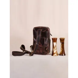 Celtic Brown Leather Cross Body Bag-picture-31