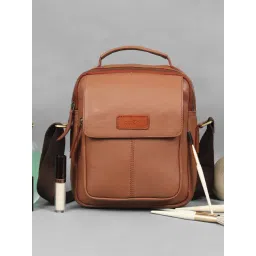 Celtic Tan Leather Cross Body Bag-picture-12