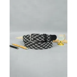 Celtic Unisex Grey Textured Stretchable Leather Belt with Tang Closure-picture-13