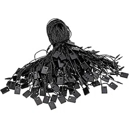 cennet Pack of 1000-7 Inch Nylon Hang Tag String for Clothes Gift Bags Price Tags Shoes Snap Lock Pin Loop Fastener Hook Ties Tag Rope for Belts Pocket Squares Luggage Garments Label Attachment (Black)-picture-25