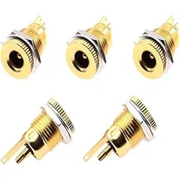 CentIoT - DC Power Jack Male Socket - Panel Mount Full Metal (5.5 x 2.5mm, Gold Plated Copper Alloy, 48V 15A 5Pcs)-picture-10