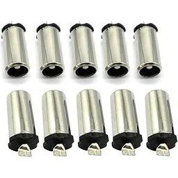 CentIoT - DC Power Socket Male Jack - 5.5 x 2.1 3A Cable Mount Flat pin (Pack of 10) image 1