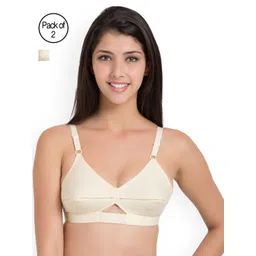 Centra Pack of 2 Beige Solid Non-Wired Non Padded Everyday Bras CLY9-2PC-SK-picture-26