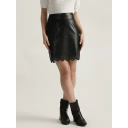 Centrestage Black Polyester Regular Fit Skirt-picture-47