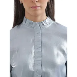 Centrestage Grey Straight Fit Shirt image 4