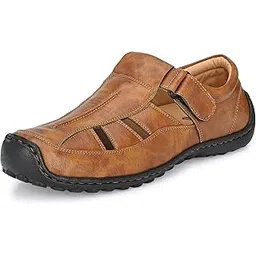 centrino Men's Sandal | Casual Fisherman Adjustable Sandal | Sporty Summer Closed Sandal | Classic Fisherman Sandals | Breathable Leather | Comfortable Toe Sandals with Premium PU Padding (3681)-picture-37